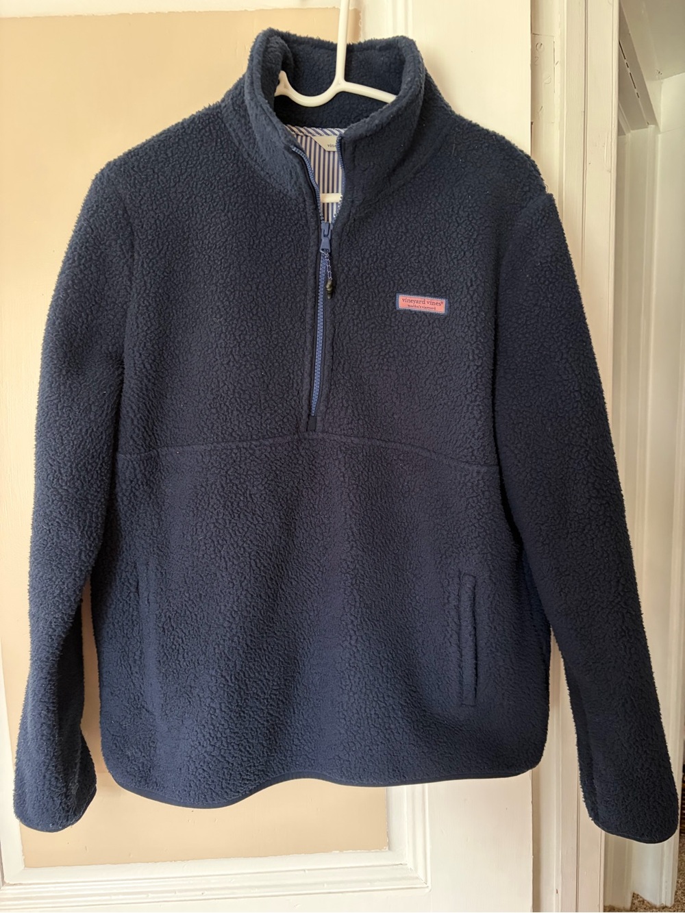 Vineyard Vines Navy Half-Zip Fleece Pullover